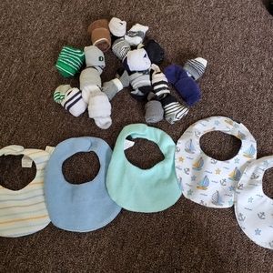 Bibs and little boy socks